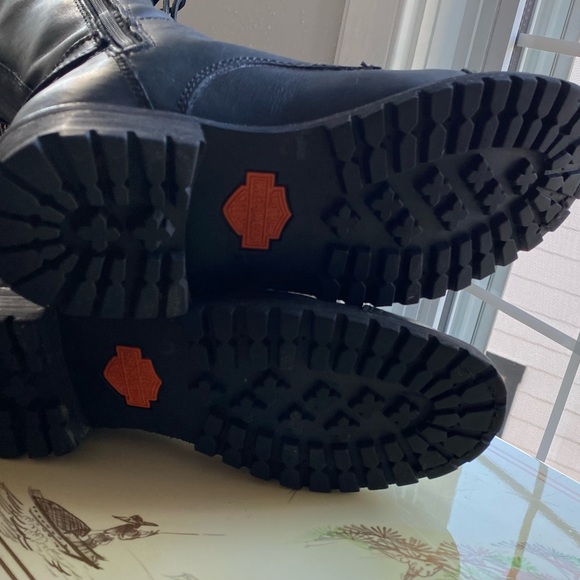 Harley Davidson Womens Leather Motorcycle Boots - Picture 6 of 8